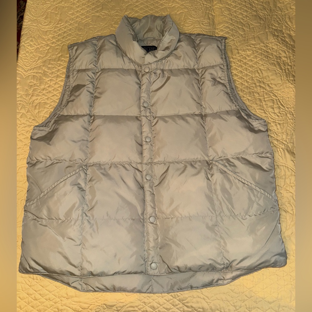 Mens Vintage Lands End Down Filled Vest Large